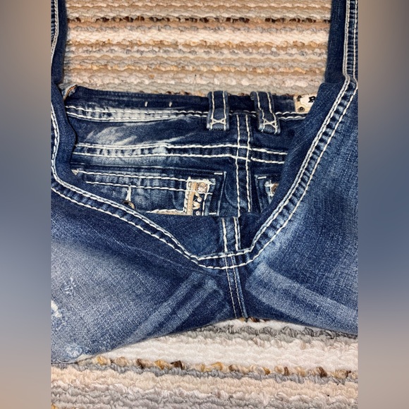 Rock Revival Karah Easy Skinny Jeans size 28 x 32 Bling Distressed - Picture 13 of 16